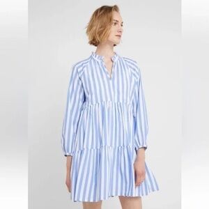 J. Crew Tiered Poplin in Barrie Stripe